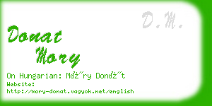 donat mory business card